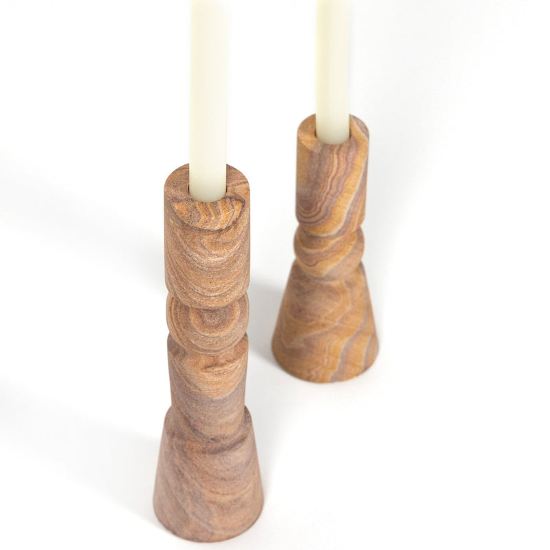 media image for rosette taper candlesticks set 2 by bd studio 229702 005 2 27