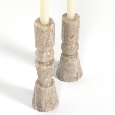 product image for rosette taper candlesticks set 2 by bd studio 229702 005 7 11
