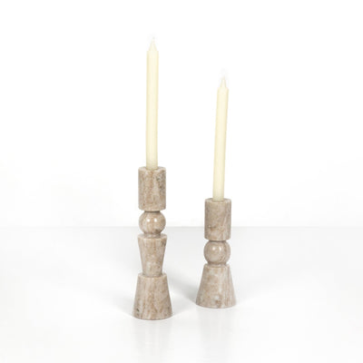 product image for rosette taper candlesticks set 2 by bd studio 229702 005 6 1