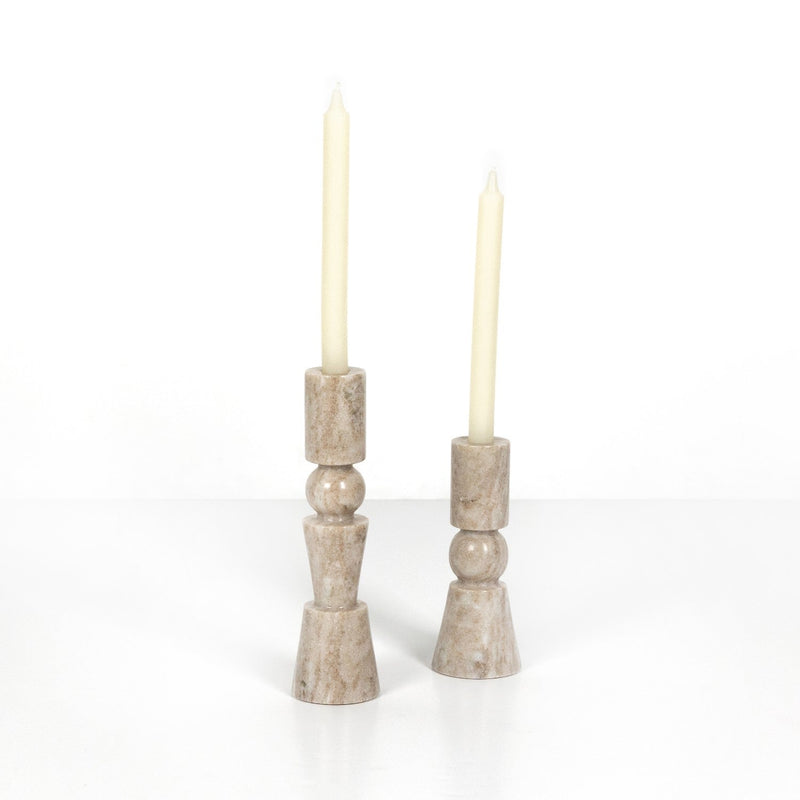 media image for rosette taper candlesticks set 2 by bd studio 229702 005 6 214