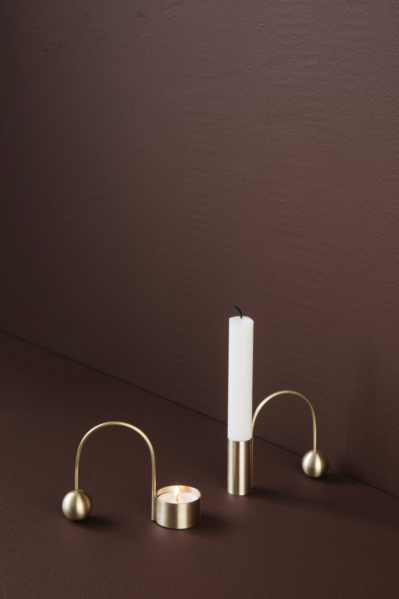 media image for Balance Candle Holder in Brass by Ferm Living 253