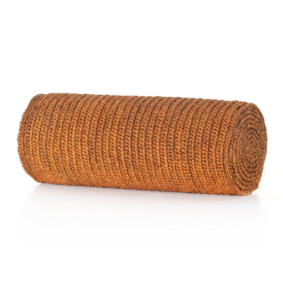 product image for woven palm round lumbar pillow by bd studio 231458 002 9 95