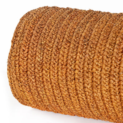 product image for woven palm round lumbar pillow by bd studio 231458 002 18 37