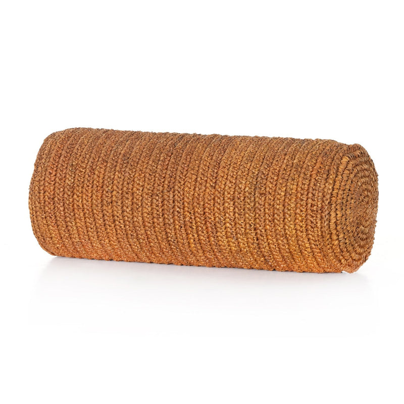 media image for woven palm round lumbar pillow by bd studio 231458 002 3 229