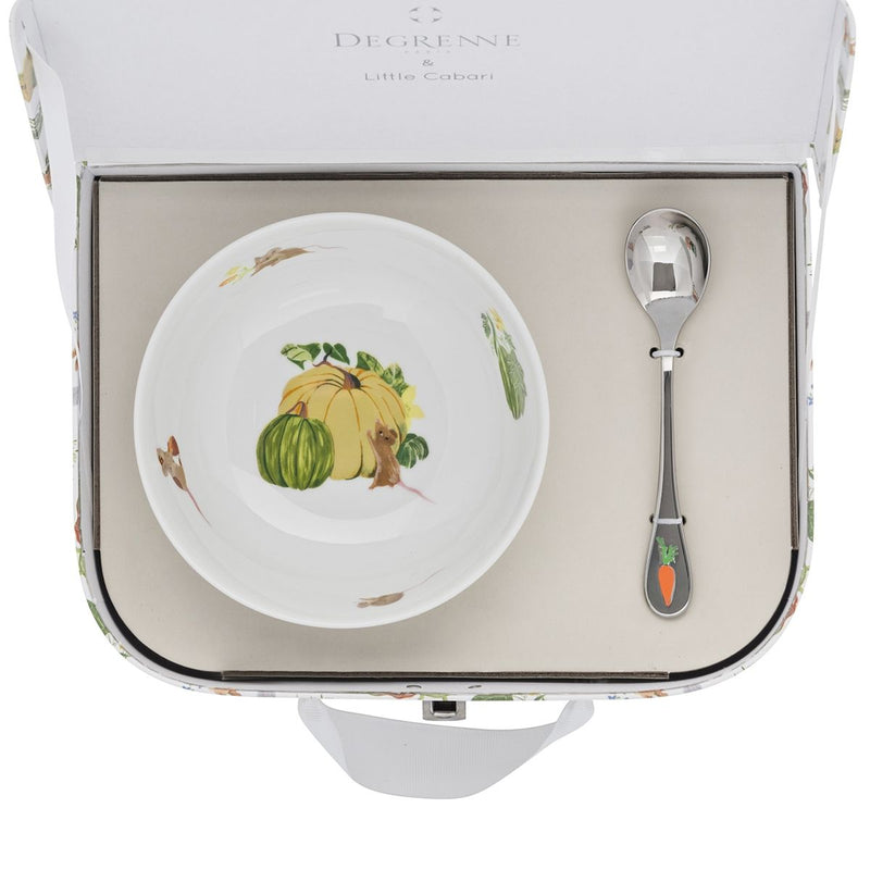 media image for Friends of the Vegetable Garden Suitcase & Fruit Bowl Set by Degrenne Paris 281