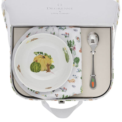 product image for Friends of the Vegetable Garden Suitcase & Fruit Bowl Set with Bib by Degrenne Paris 74