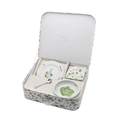 product image for friends of the vegetable garden suitcase plate bowl set with bib 1 99