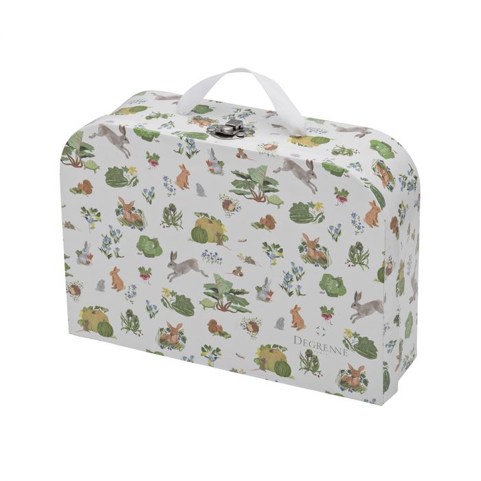 media image for Friends of the Vegetable Garden Suitcase & Fruit Bowl Set with Bib by Degrenne Paris 289