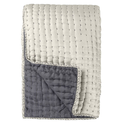 product image of chenevard silver and slate pure silk quilt and shams design by designers guild 1 564
