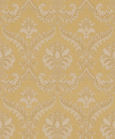 product image of Sample Damasco Wallpaper in Golden Yellow 583