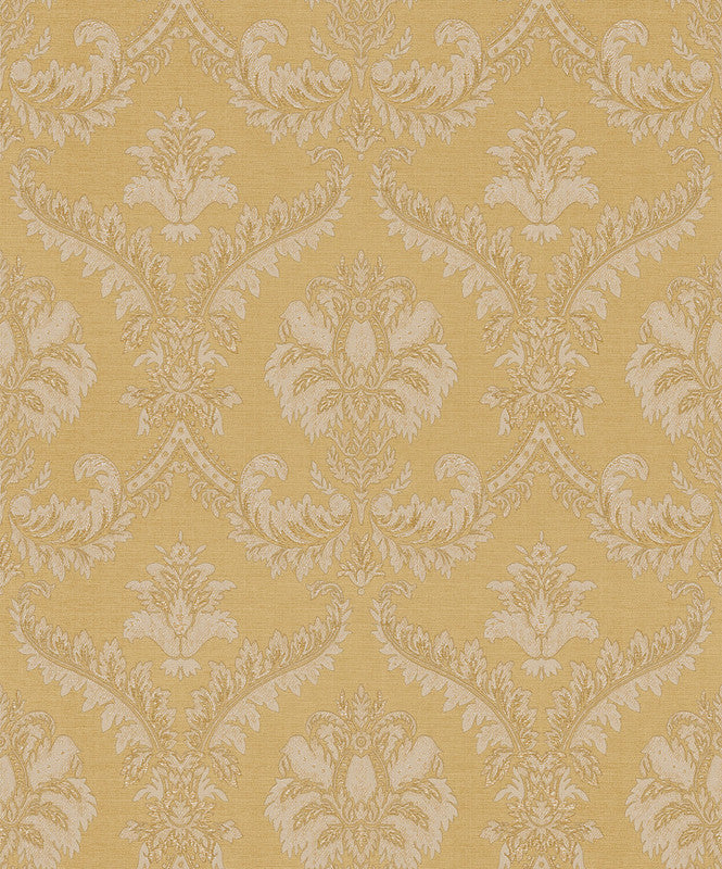 media image for Sample Damasco Wallpaper in Golden Yellow 239