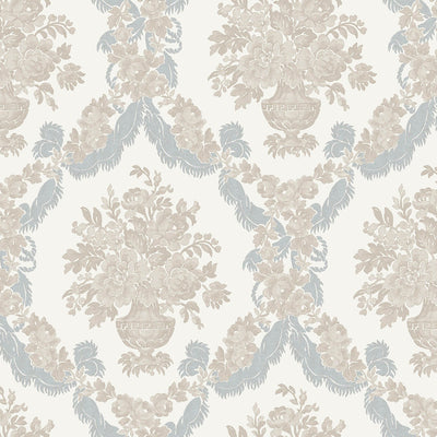 product image of Sample Damasco Wallpaper in Celeste/Ivory 560