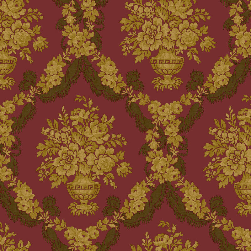 media image for Sample Damasco Wallpaper in Rosso 227