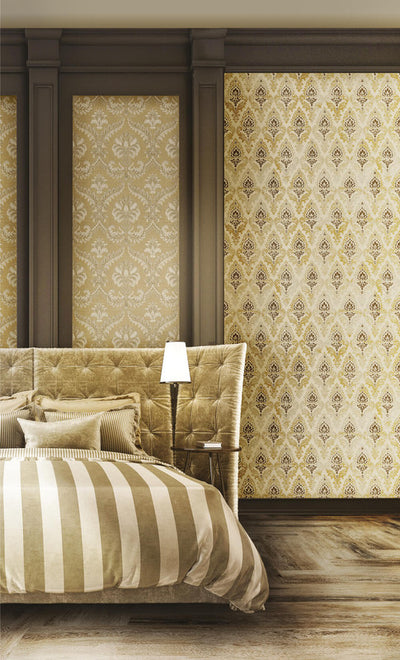 product image for Damasco Wallpaper in Yellow 43