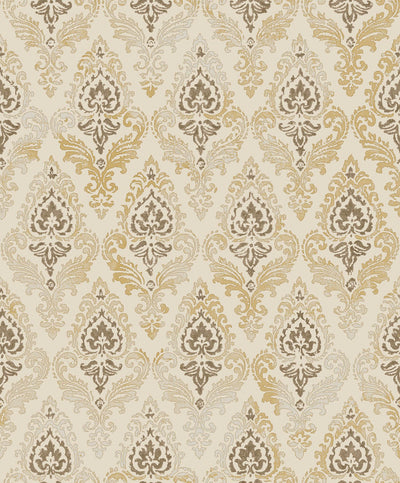 product image of Sample Damasco Wallpaper in Yellow 528