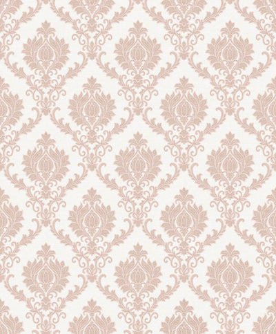 product image for Damasco Wallpaper in Pink/Neutrals/Ivory 9