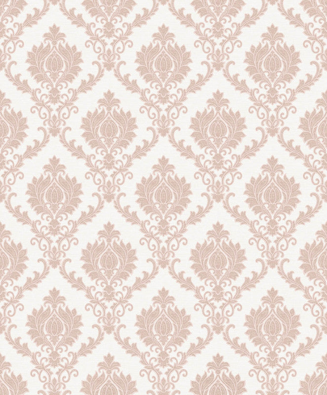 media image for Damasco Wallpaper in Pink/Neutrals/Ivory 234