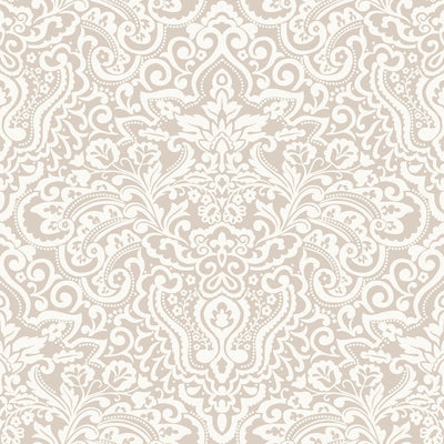 product image of Damasco Wallpaper in Dove/White 535