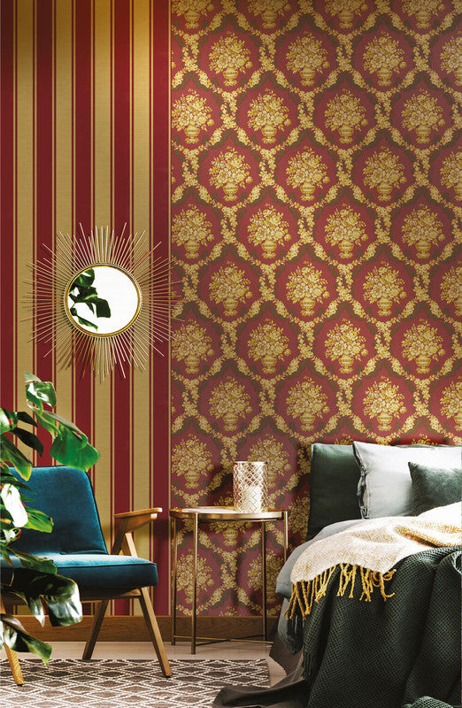 media image for Damasco Wallpaper in Rosso 281