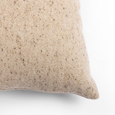 product image for Stonewash Hasselt Taupe Linen Pillow 23