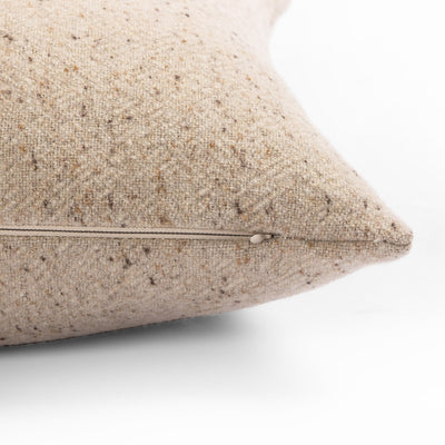 product image for Stonewash Hasselt Taupe Linen Pillow 25