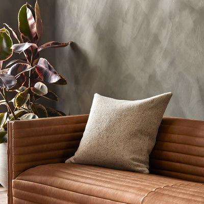 product image for Stonewash Hasselt Taupe Linen Pillow 83