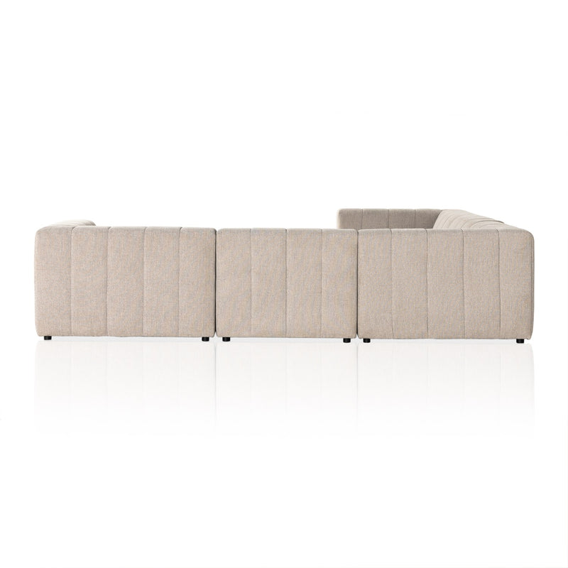 media image for langham channeled 5 piece sectional in napa sandstone 4 20
