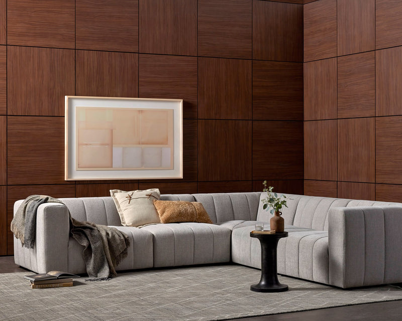 media image for langham channeled 5 piece sectional in napa sandstone 7 24