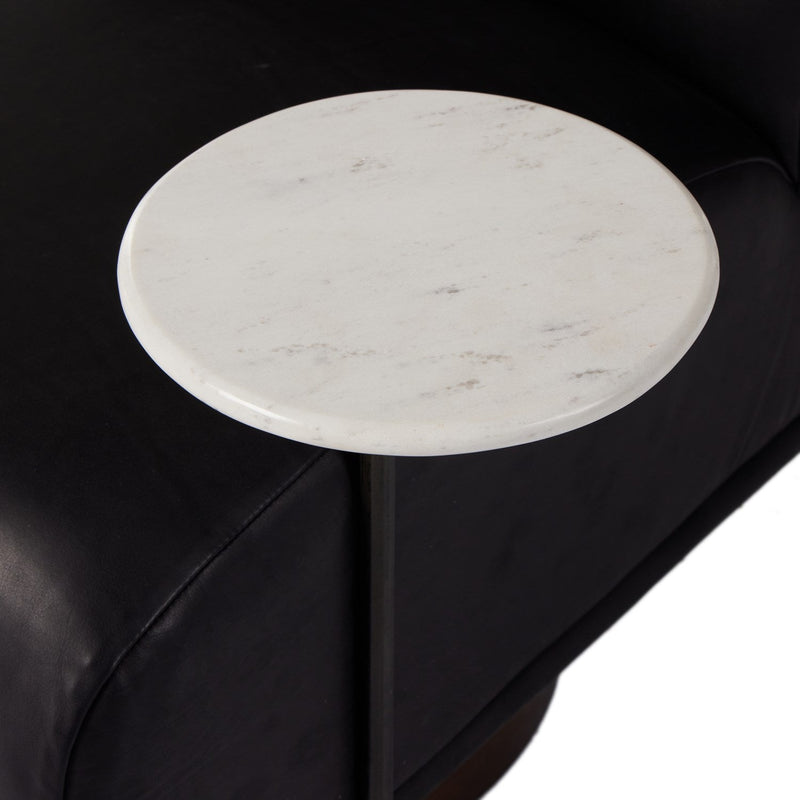 media image for bronwyn leather marble swivel chr w side tbl by bd studio 240250 001 8 250