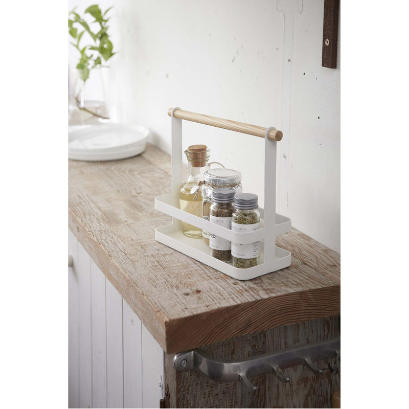 media image for Tosca Tabletop Spice Rack - Wood Accent by Yamazaki 269
