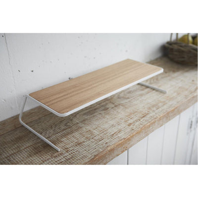 product image for Tosca Dish Riser - Wood and Steel - Large by Yamazaki 60