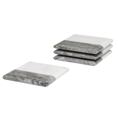 product image for two tone marble coasters 4 piece set various styles 2 38