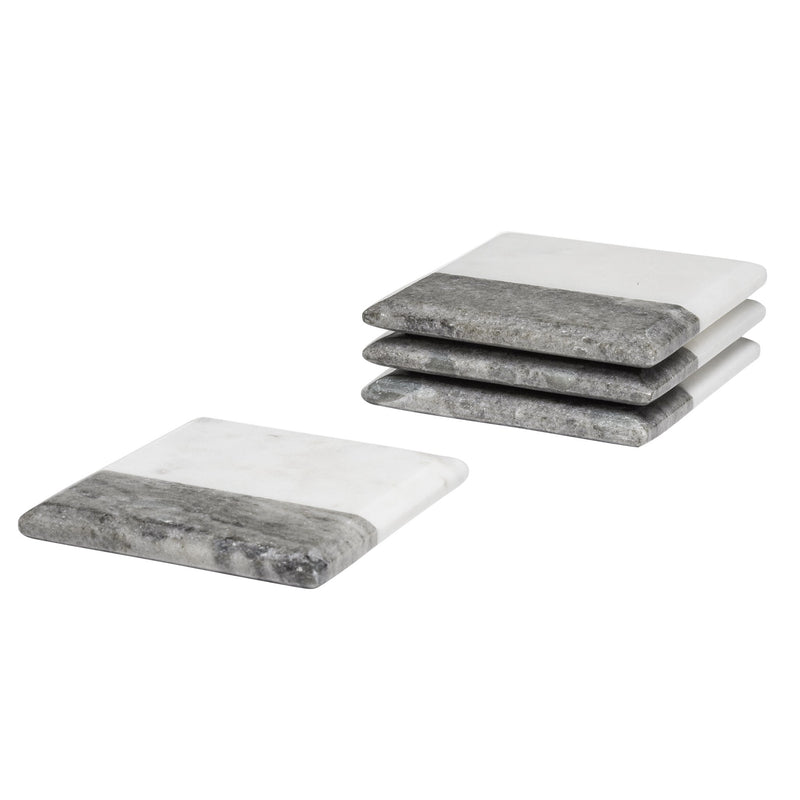 media image for two tone marble coasters 4 piece set various styles 2 259