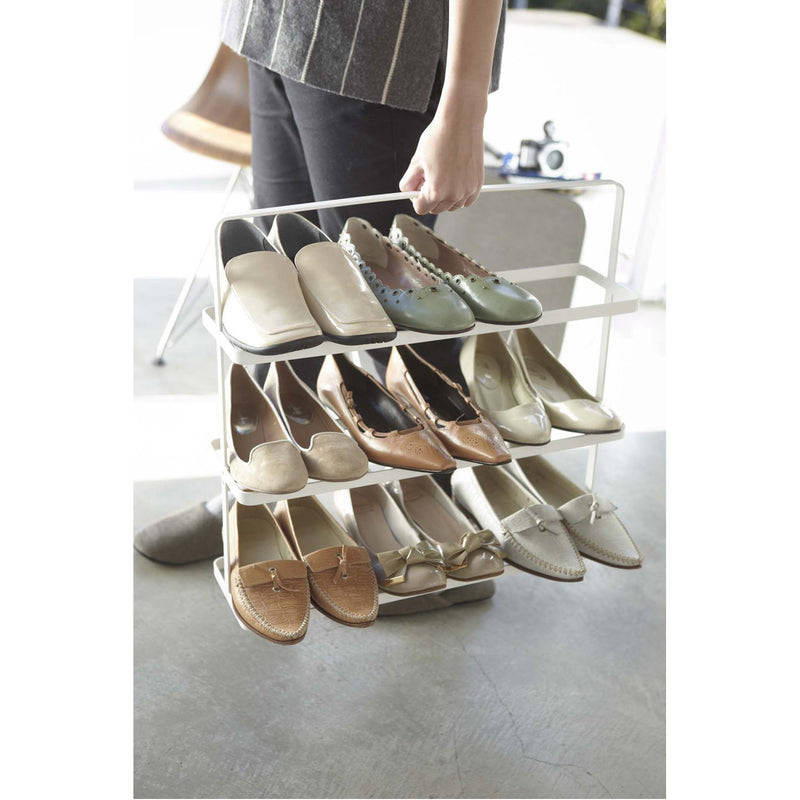 media image for Tower 3-Tier Slim Portable Shoe Rack - Wide by Yamazaki 237
