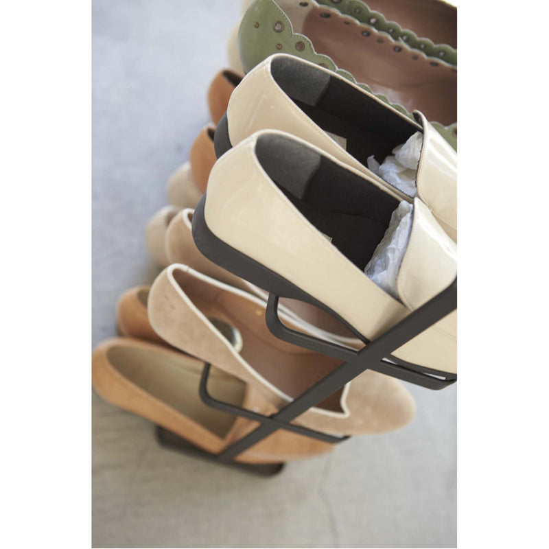 media image for Tower 3-Tier Slim Portable Shoe Rack - Wide by Yamazaki 261