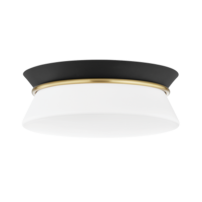 product image for cath 2 light flush mount by mitzi h425502 agb bk 1 54