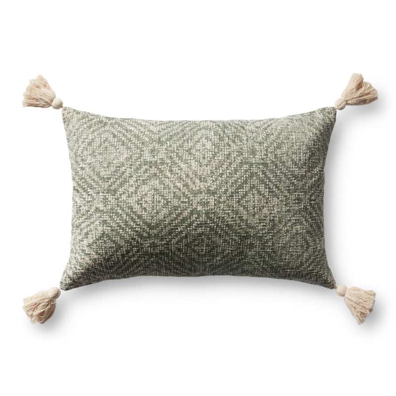 media image for Hand Woven Green Pillow Flatshot Image 1 256