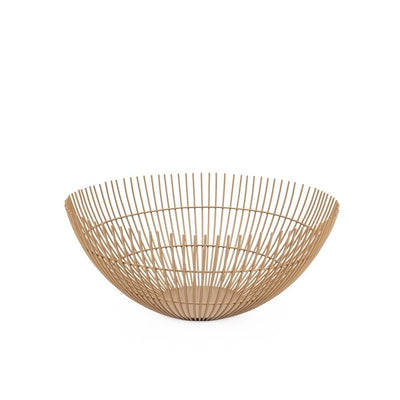 product image of rib metal wire 11 diameter bowl gold by torre tagus 1 54