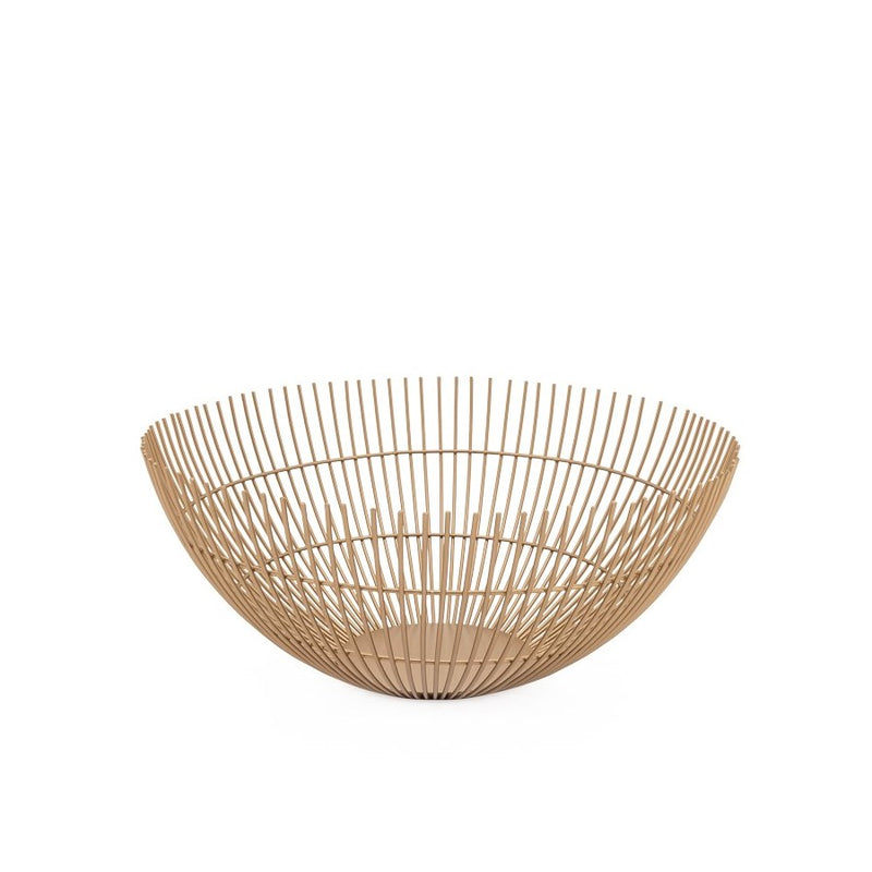 media image for rib metal wire 11 diameter bowl gold by torre tagus 1 214