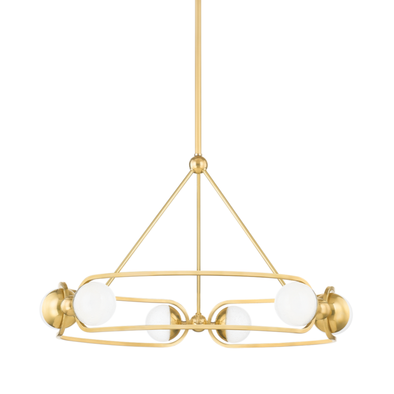 media image for hartford 6 light chandelier by hudson valley lighting 2531 agb 1 281