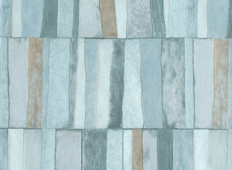 media image for Sample Ritter Tiles Wallpaper in Soft Blue Pearl 234