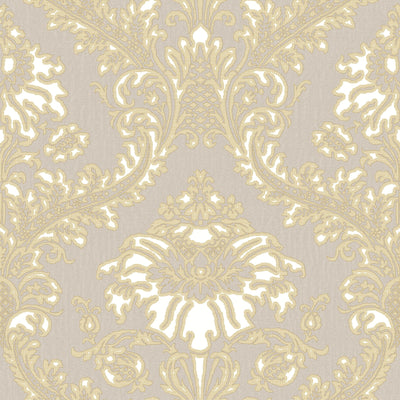 product image of Damasco Superior Beige/Gold Wallpaper from Cottage Chic Collection by Galerie Wallcoverings 561