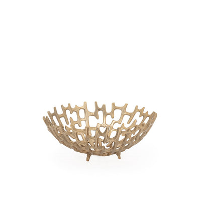 product image for cipher aluminum decorative bowl gold by torre tagus 3 76