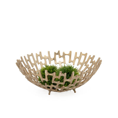 product image for cipher aluminum decorative bowl gold by torre tagus 5 74