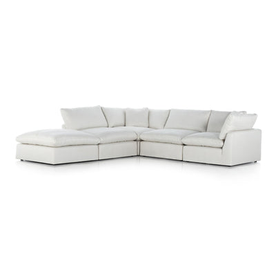 product image for Stevie 4-Piece Sectional Sofa w/ Ottoman in Various Colors Flatshot Image 1 21