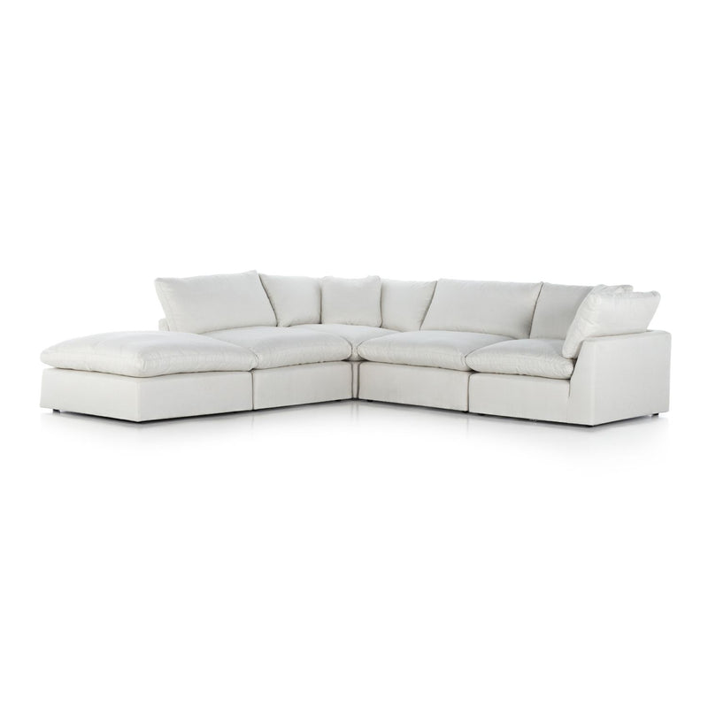 media image for Stevie 4-Piece Sectional Sofa w/ Ottoman in Various Colors Flatshot Image 1 275