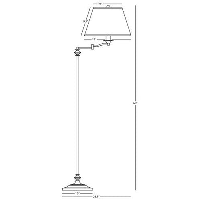 product image for Wilton Swing Arm Floor Lamp by Robert Abbey 28