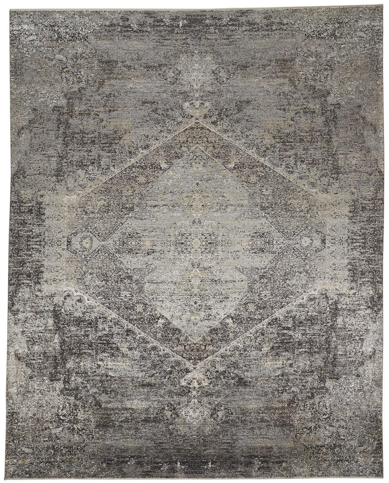 media image for Melmas Gray and Silver Rug by BD Fine Flatshot Image 1 228