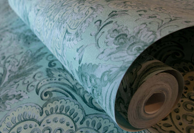 product image for Tahiti Blue Banana Wallpaper from the Tropical Collection by Galerie Wallcoverings 56