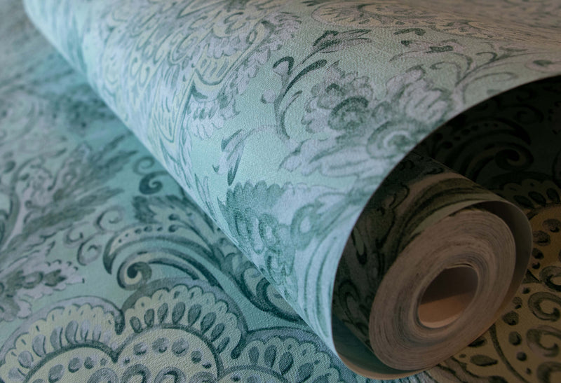media image for Tahiti Blue Banana Wallpaper from the Tropical Collection by Galerie Wallcoverings 280